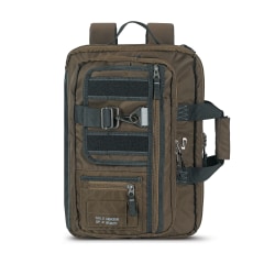 Solo Zone Hybrid Briefcase With 15.6" Laptop Pocket, 12"H x 17"W x 3"D, Khaki