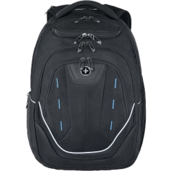SwissDigital Terabyte Business Backpack With 15.6" Laptop Pocket, Black/Blue