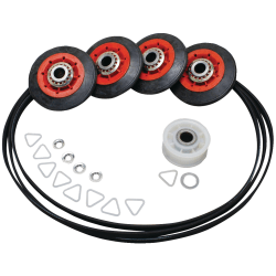 Exact Replacement Parts Dryer Drum Roller/Idler/Belt Kit For Whirlpool, Black, ER4392067