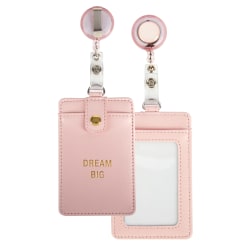 Office Depot® Brand Badge Holder, 2 13/16" x 4 7/16", Pink