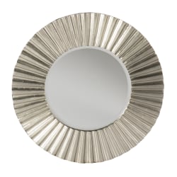 SEI Hessmer Round Decorative Mirror, 23"H x 23"W x 1"D, Silver