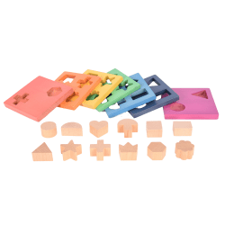 Tickit Rainbow Wooden Shape Stacker