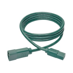 Eaton Tripp Lite Series PDU Power Cord, C13 to C14 - 10A, 250V, 18 AWG, 6 ft. (1.83 m), Green - Power extension cable - IEC 60320 C14 to power IEC 60320 C13 - AC 100-250 V - 10 A - 6 ft - green