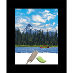 Amanti Art Picture Frame, 14" x 17", Opening Size 11" x 14", Brushed Black