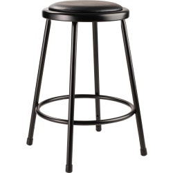 National Public Seating 6400 Vinyl Stool, 24"H, Black, No Assembly Required