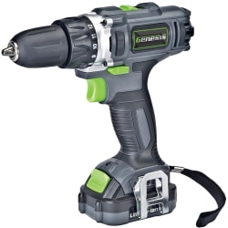 Genesis 12-Volt Cordless Li-Ion 2-Speed Drill/Driver - Driver Drill - 0.38" Chuck - 12 V DC - Cordless - Lithium Ion (Li-Ion)