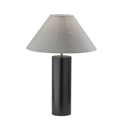 Adesso® Martin Table Lamp, 25-1/2"H, Light Gray Shade/Black Base