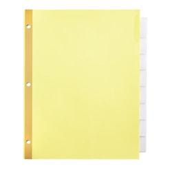 Office Depot® Brand Insertable Dividers With Big Tabs, Buff, Clear Tabs, 8-Tab, Pack Of 4 Sets