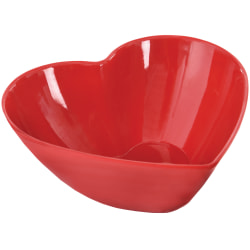 Amscan Valentines Day Heart Serving Bowls, 24 Oz, Red, Set Of 4 Bowls