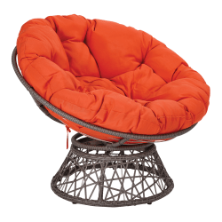 Office Star™ Papasan Chair, Orange/Gray