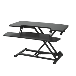 FlexiSpot M27 Series Desk Riser, 4-3/4-19-3/4"H x 34-5/8"W x 16-5/16"D, Black