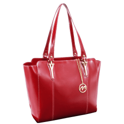 McKleinUSA® M Series ALICIA Leather Shoulder Tote, 14"H x 6"W x 13"D, Red