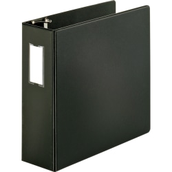 Business Source Slanted D-ring Binders - 4" Binder Capacity - 3x D-Ring Fastener(s) - 2 Internal Pocket(s) - 33117