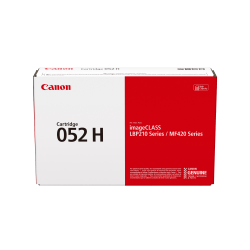 Canon® 052H Black High Yield Toner Cartridge, 2200C001