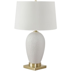 Monarch Specialties Potter Table Lamp, 26"H, Ivory/White