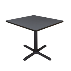 Regency Cain Square X-Base Breakroom Table, 29"H x 42"W x 42"D, Gray