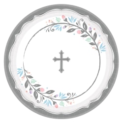 Amscan Religious Holy Day Paper Plates, 10-1/2", Multicolor, 18 Plates Per Pack, Set Of 2 Packs