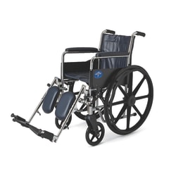 Medline Excel 2000 Wheelchair, Elevating, 16" Seat, Navy