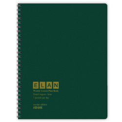 2026-2027 ELAN Publishing Weekly/Monthly Academic Year Teacher Lesson Planner, 8-1/2" x 11", Green, August To June, Total Qty 1