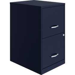 LYS NuSparc 18" 2 drawer File Cabinet, Navy, 1 Each