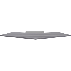 Lorell® Relevance Series 48"W 120-Curve Panel Top, Weathered Charcoal
