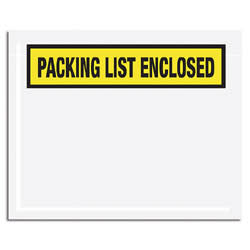 Tape Logic® "Packing List Enclosed" Envelopes, Panel Face, Yellow, 4 1/2" x 6" Pack Of 1,000