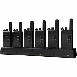 Cobra PERFORMA 400 Business Radios, 2 Channels, With Dock Charger, 6-Pack