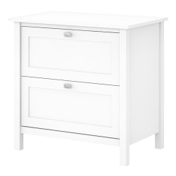 Bush Business Furniture Broadview 30"W x 19-3/4"D Lateral 2-Drawer File Cabinet, Pure White, Standard Delivery