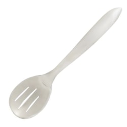 Hoffman Browne Slotted Serving Spoons, 10", Silver, Pack Of 48 Spoons