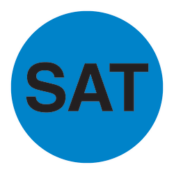 Tape Logic® Permanent Inventory Label Roll, DL6551, Weekday-Style, "SAT," 1", Blue, Roll Of 500