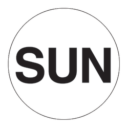 Tape Logic® Permanent Inventory Label Roll, DL6561, Weekday-Style, "SUN," 1", White, Roll Of 500