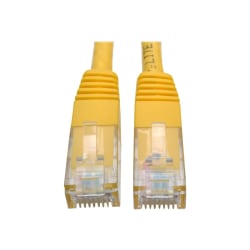 Tripp Lite Cat6 Cat5e Gigabit Molded Patch Cable RJ45 M/M 550MH Yellow 50ft 50' - 1 x RJ-45 Male Network - 1 x RJ-45 Male Network - Gold Plated Contact - Yellow