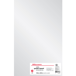 Office Depot® Brand Poster Boards, 14" x 22", White, Pack Of 8