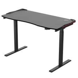 Highmore Tron Electric Height-Adjustable LED Gaming Desk, Black