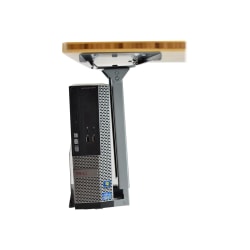 Uncaged Ergonomics CPU1 Swiveling Under Desk Metal Computer CPU Holder, Gray