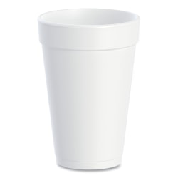Dart® Foam Drink Cups, 16 Oz, White, Bag Of 20 Cups, Carton Of 25 Bags