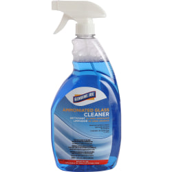 Genuine Joe Ammoniated Glass Cleaner - Ready-To-Use Spray, Liquid - 32 fl oz (1 quart) - 1 Each - Blue