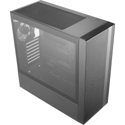 Cooler Master MasterBox NR600 without ODD - Mid-tower - Black - Mesh, Steel, Plastic, Tempered Glass - 9 x Bay - 2 x 4.72" x Fan(s) Installed