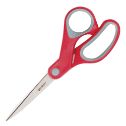 Scotch® Multipurpose Scissors, 7", Pointed, Gray/Red