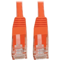 Tripp Lite Cat6 Cat5e Gigabit Molded Patch Cable RJ45 MM 550MHz Orange 15ft - 128 MB/s - 15 ft - Orange
