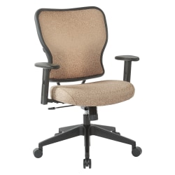 Office Star™ Space Seating 213 Series Deluxe Fabric 2-To-1 Mechanical Height-Adjustable Mid-Back Chair, Sand
