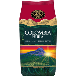 Gold Coffee Company Ground Coffee, Medium Roast, Colombia Huila, 10 Oz Per Bag