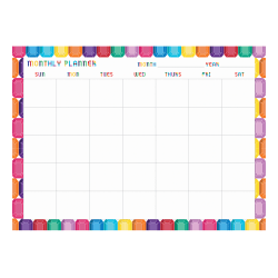 Office Depot® Brand Monthly Mouse Pad Desk Calendar, 8" x 11", Gems, Undated, ODUS2002-001