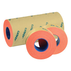 Garvey Price Marking Labels, Fluorescent Red, 1,200 Labels Per Roll, Pack Of 9 Rolls