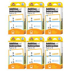 Evan-Moor Educational Publishers Learning Line, Addition & Subtraction Facts to 10, Grade 1+, 56 Per Pack, Set Of 6 Packs