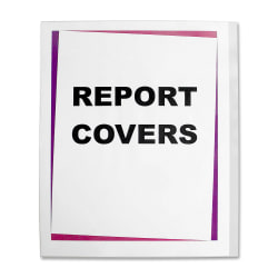 C-Line® Clear Report Covers, 8 1/2" x 11", Box Of 100