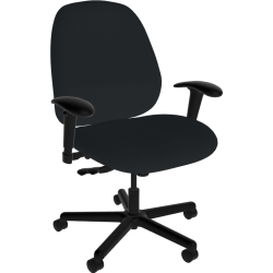 Sitmatic Boss Large-Scale Fabric High-Back Task Chair, Black