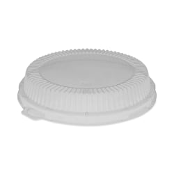 Pactiv Evergreen ClearView™ Dome-Style Lids with Tabs, Fluted, 3/4"H x 8-15/16"W x 8-15/16"D, Clear, Plastic, Carton Of 504 Lids