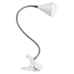 OttLite® LED Cone Clip Lamp, 18-1/4"H, White