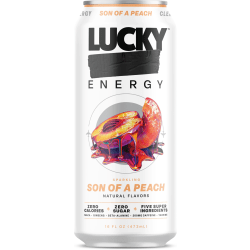Lucky Energy Drink, Son of A Peach, 16 Oz, Total Qty 1